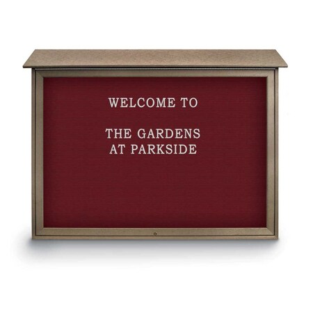 United Visual Products Indoor Enclosed Combo Board, 42"x32", White Frame/Black & Buff UVCB4232W-BLACK-BUFF